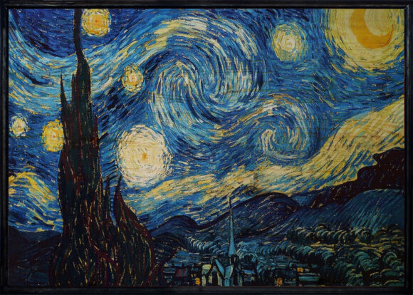 The Starry Night Ahşap Tablo
