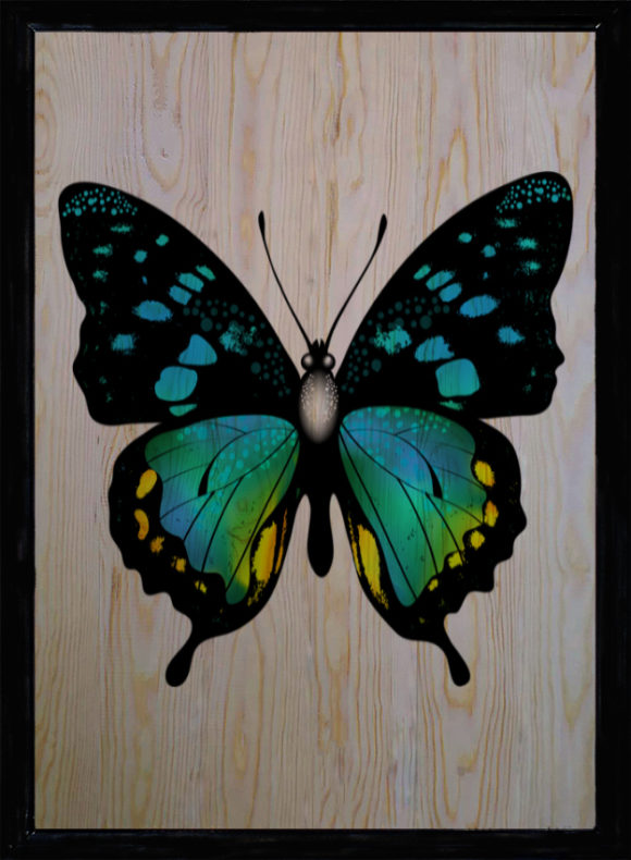 Butterfly Üçlü Set Ahşap Tablo
