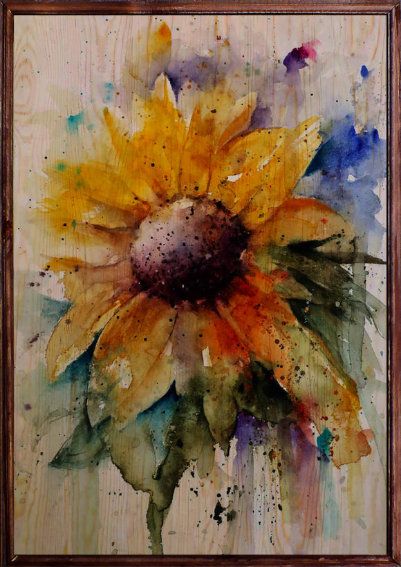 Sunflower Ahşap Tablo