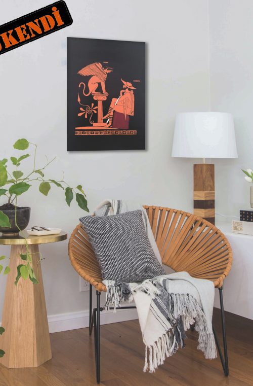 Oidupus Ve Sphinks Ahsap Tablo